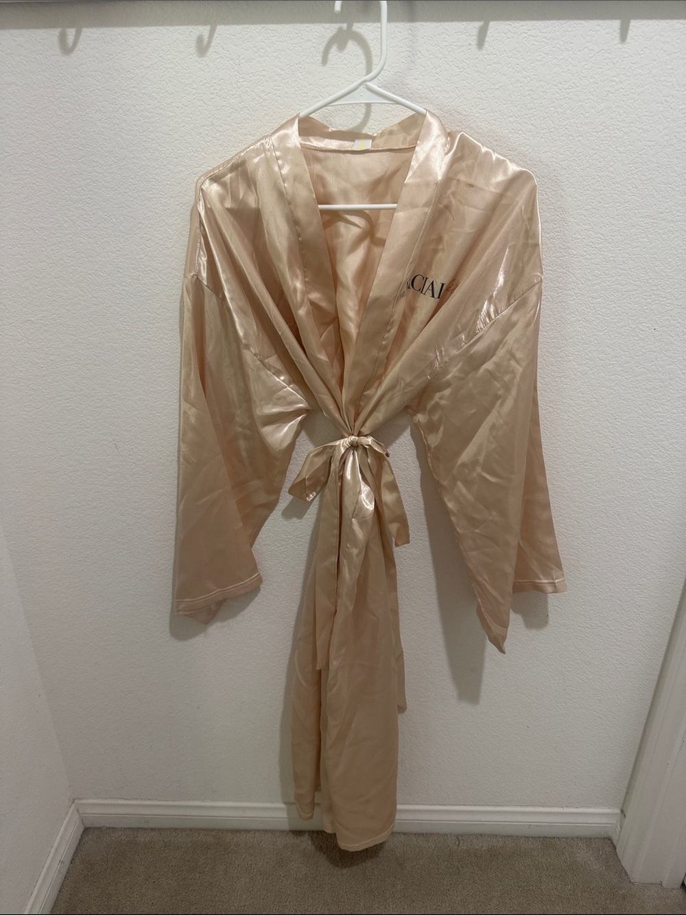 Silky Tie-Waist Robe in Champagne - Women Intimates